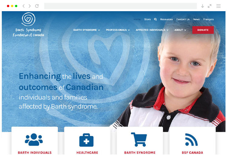 Barth Syndrome Foundation of Canada - Website Screenshot