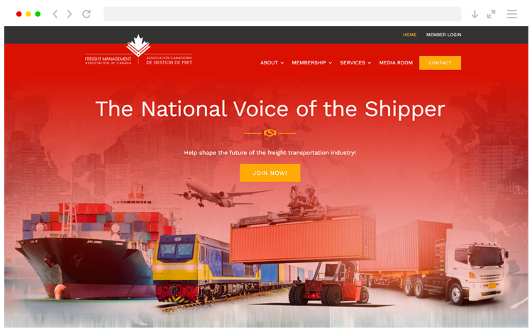 Freight Management Association website home page screenshot